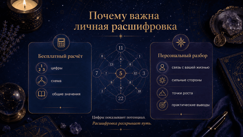 персональная расшифровка Матрицы судьбы помогает понять схему и применить её к жизни